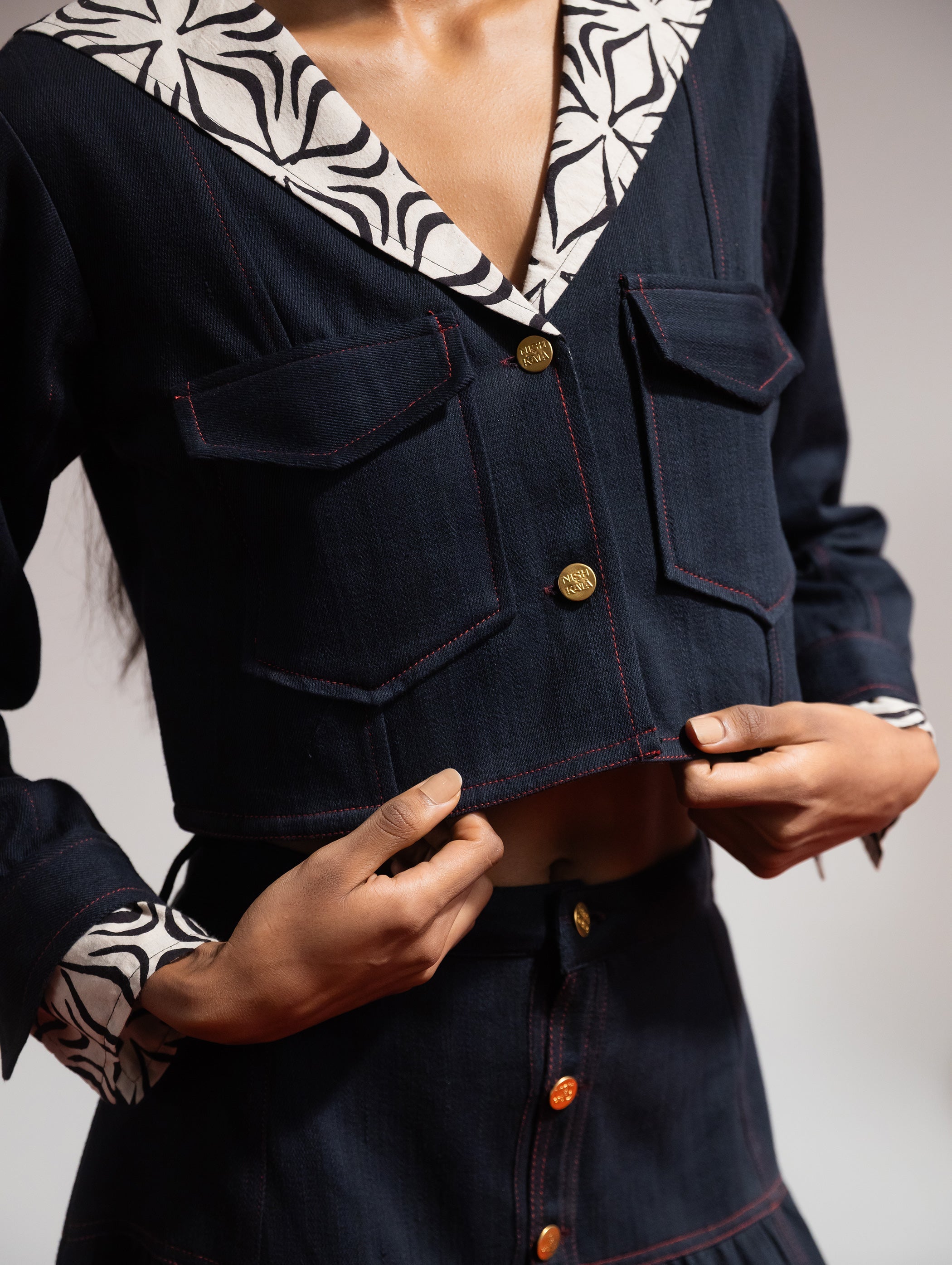 Ajrakh Denim Jacket