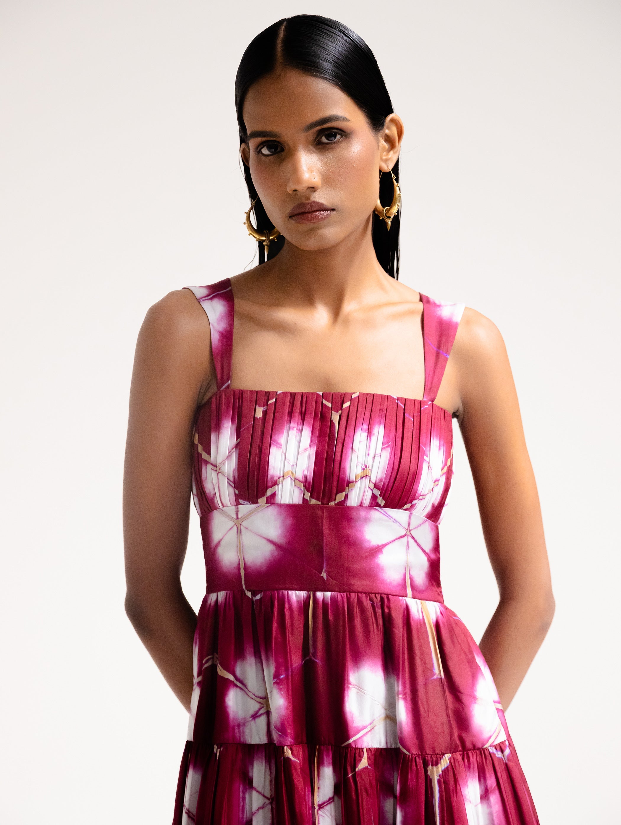 Clamp Dyed Dress