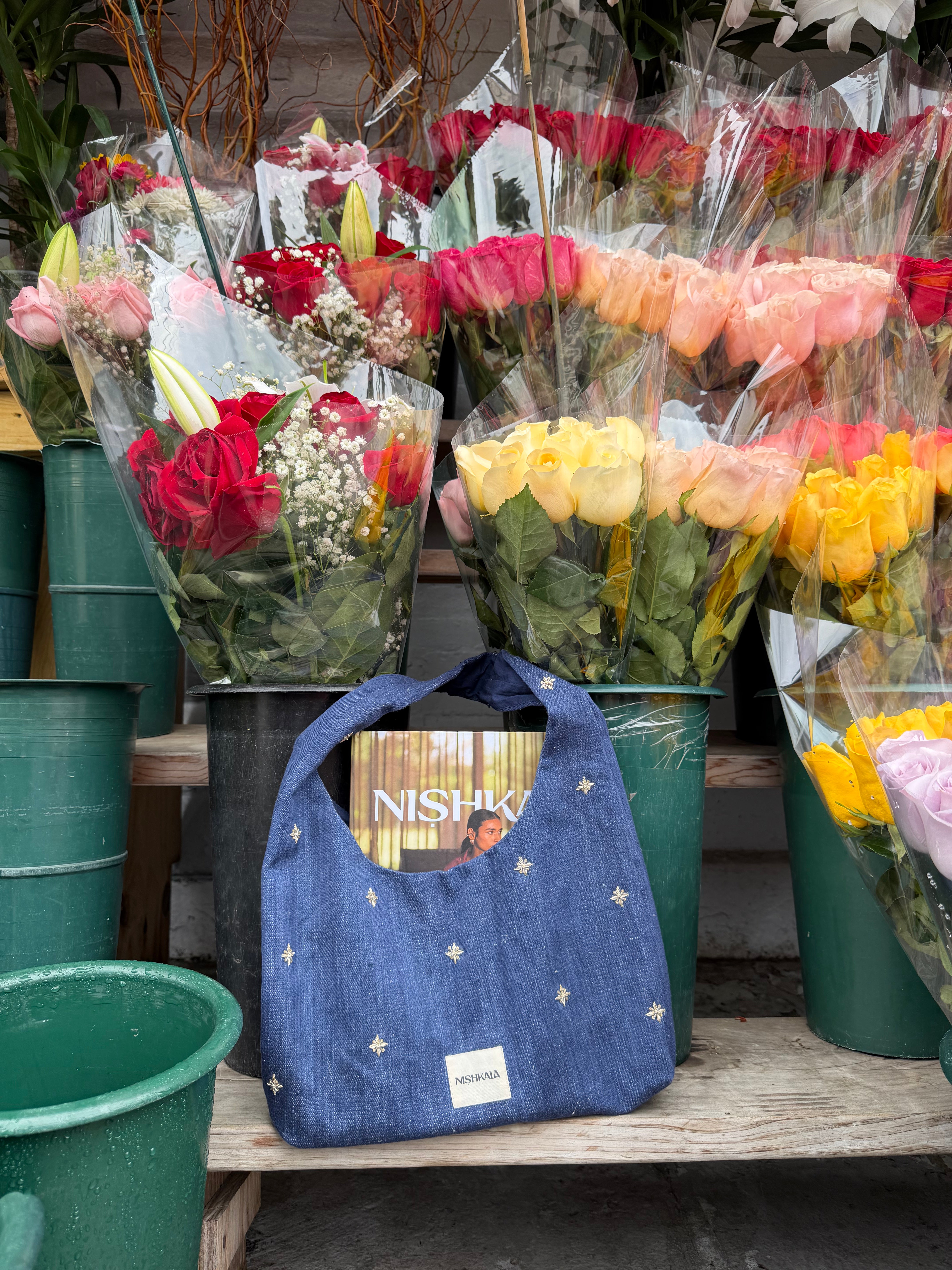 Handwoven Denim Tote